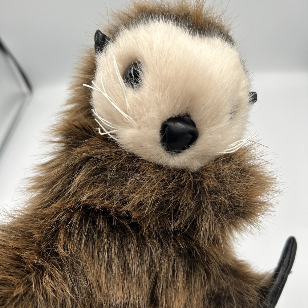 Hand Puppet Folkmanis Otter Baby Sea Animals Soft Doll Plush Toys Brown Furry